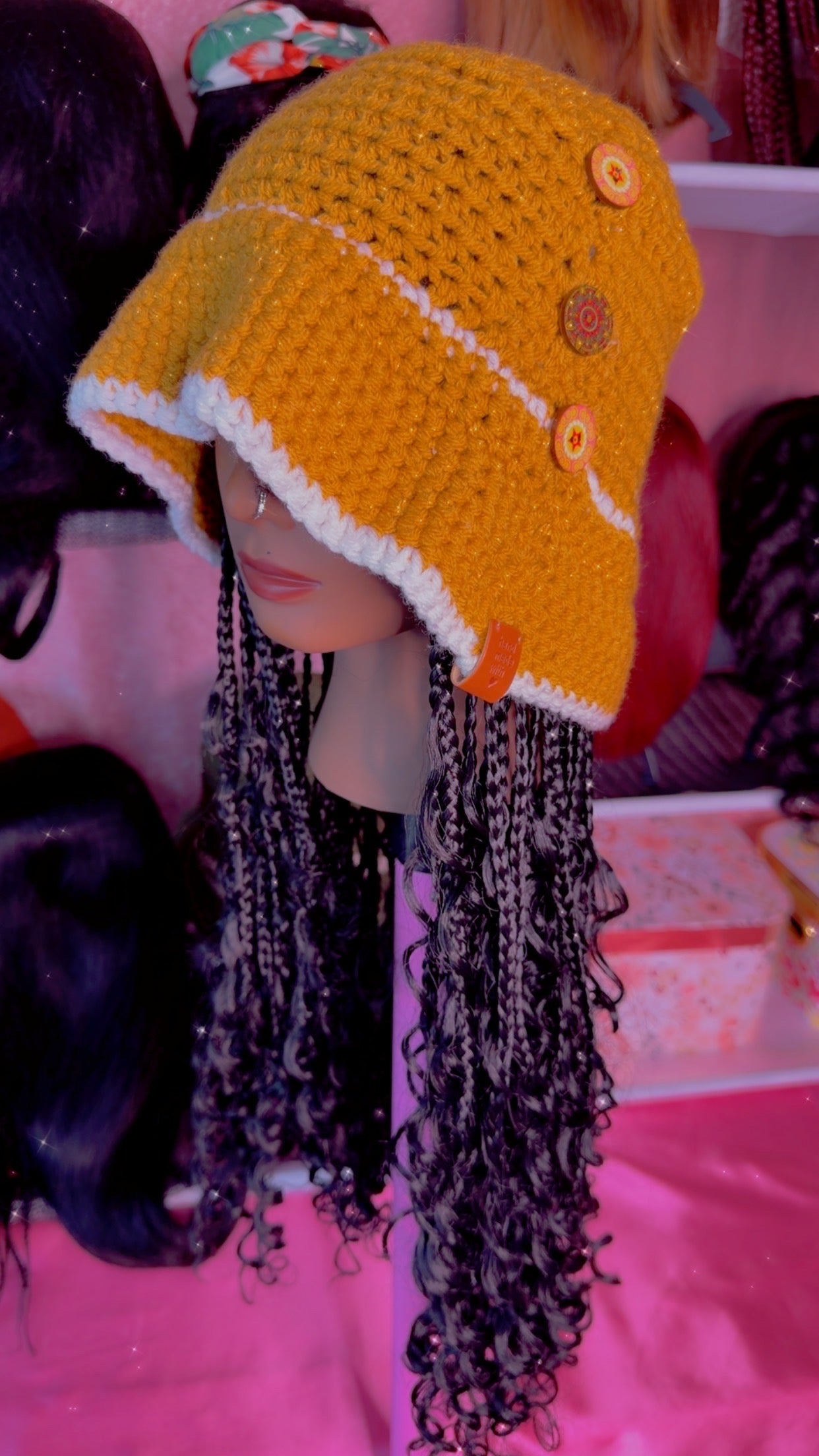 RDE💋 | Hat Wigs | Handmade Crochet Hat | Braids or 100% Human Hair Styles