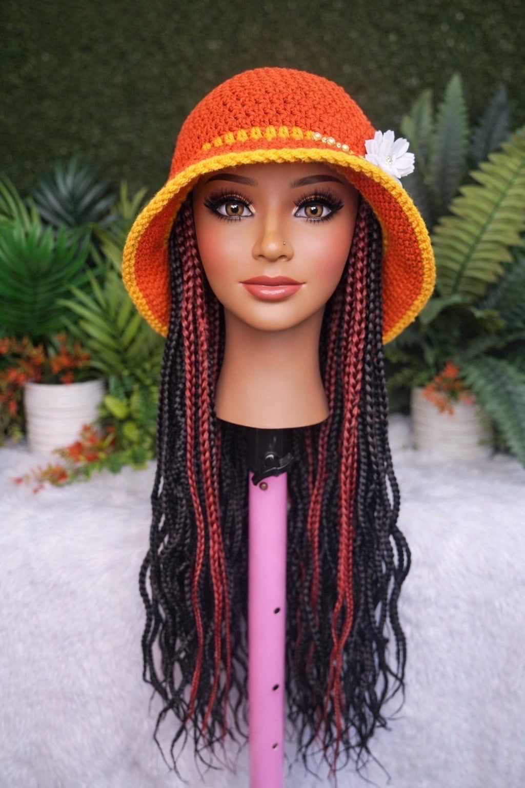RDE💋 | Hat Wigs | Handmade Crochet Hat | Braids or 100% Human Hair Styles