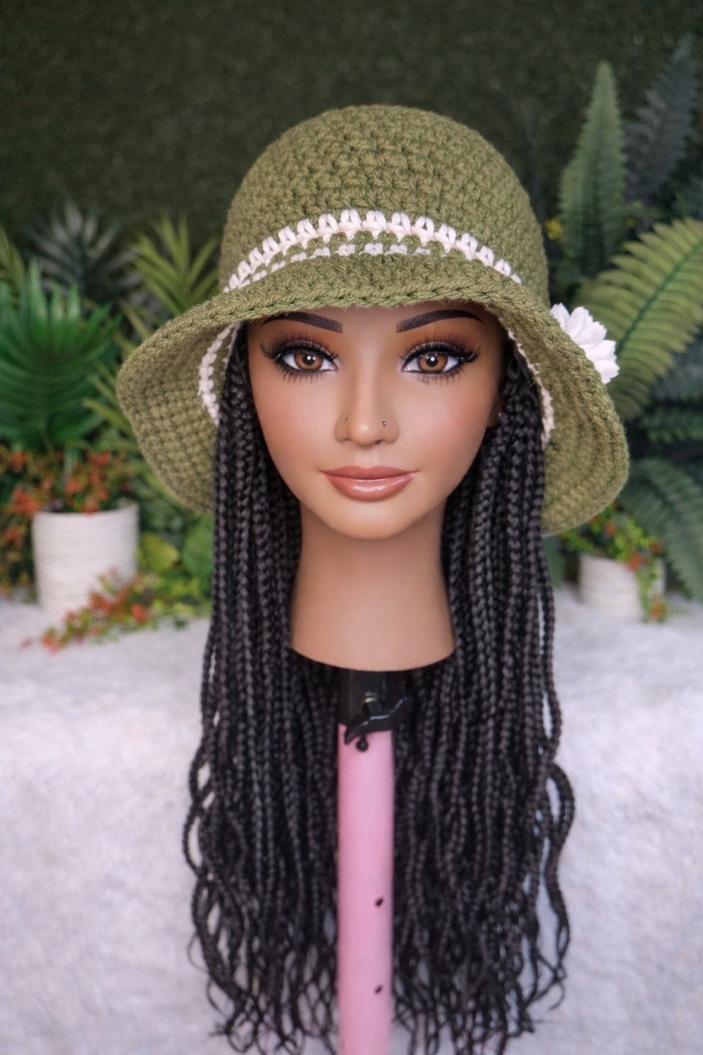 RDE💋 | Hat Wigs | Handmade Crochet Hat | Braids or 100% Human Hair Styles