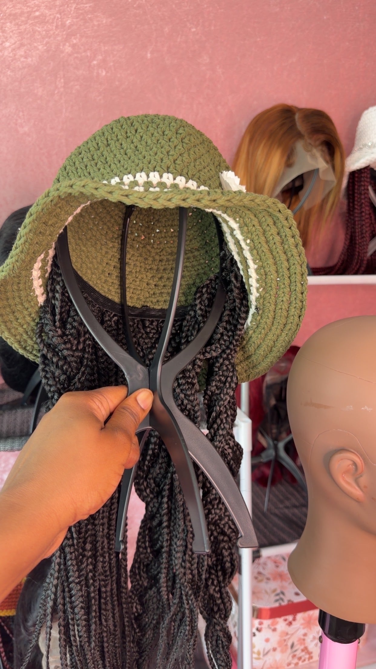 RDE💋 | Hat Wigs | Handmade Crochet Hat | Braids or 100% Human Hair Styles