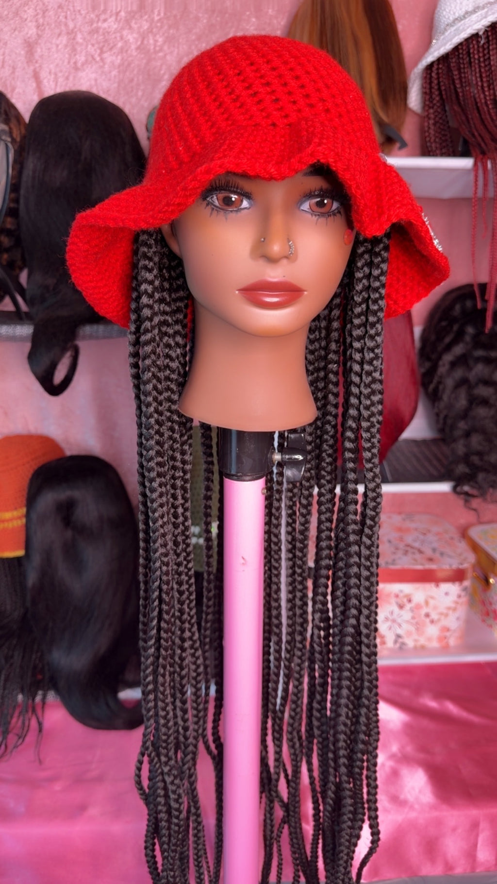 RDE💋 | Hat Wigs | Handmade Crochet Hat | Braids or 100% Human Hair Styles