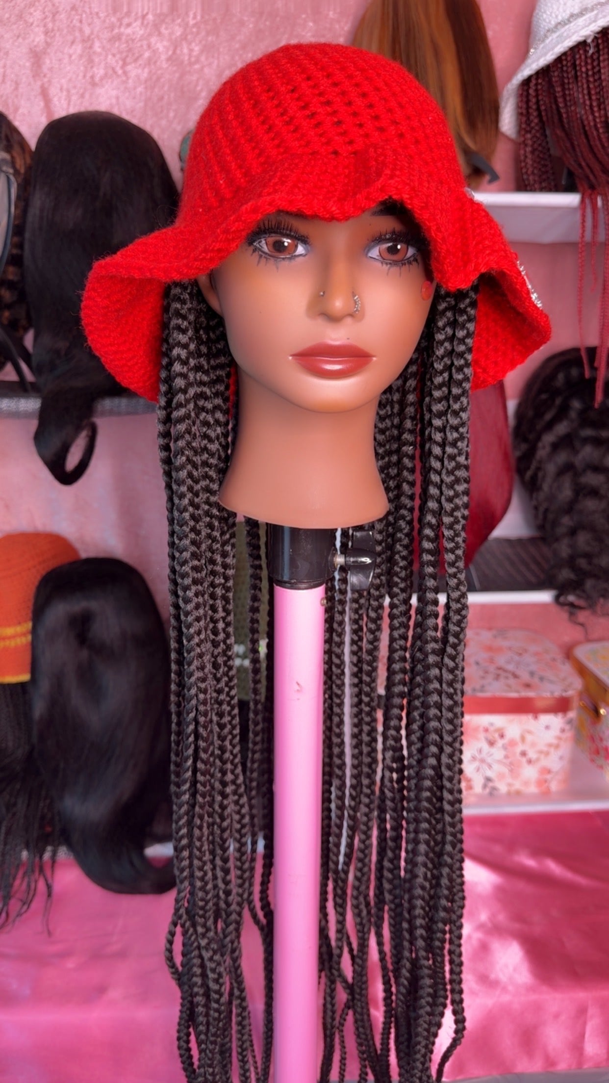 RDE💋 | Hat Wigs | Handmade Crochet Hat | Braids or 100% Human Hair Styles