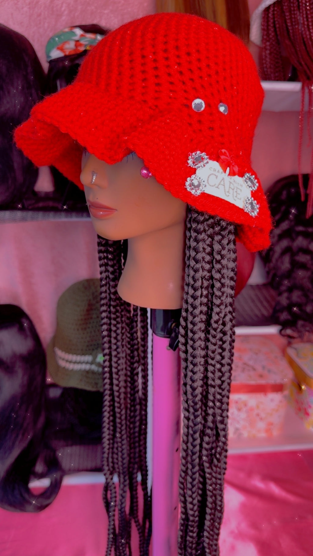 RDE💋 | Hat Wigs | Handmade Crochet Hat | Braids or 100% Human Hair Styles