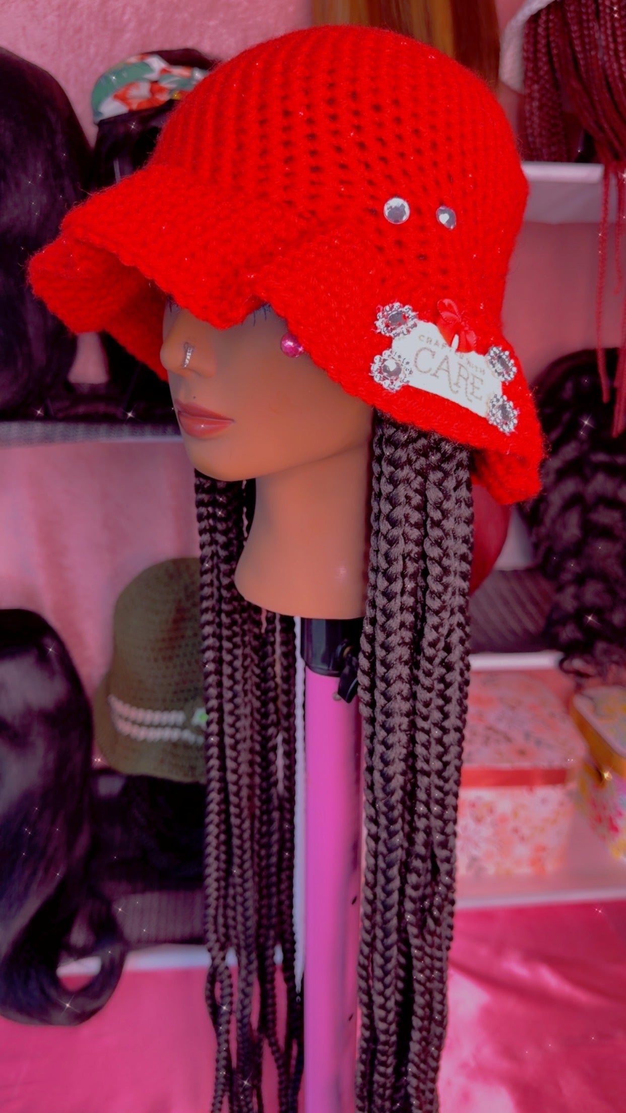 RDE💋 | Hat Wigs | Handmade Crochet Hat | Braids or 100% Human Hair Styles