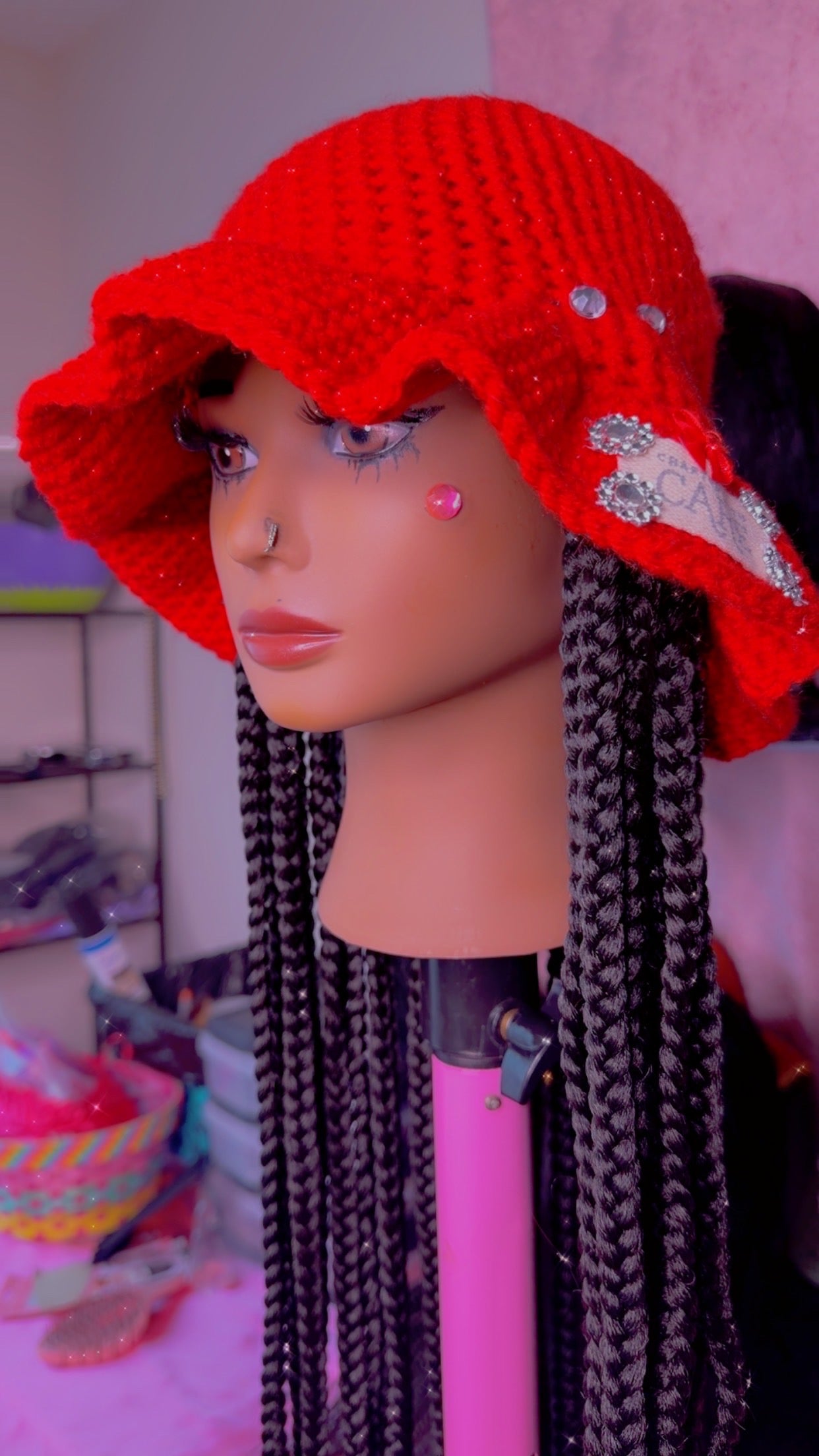 RDE💋 | Hat Wigs | Handmade Crochet Hat | Braids or 100% Human Hair Styles