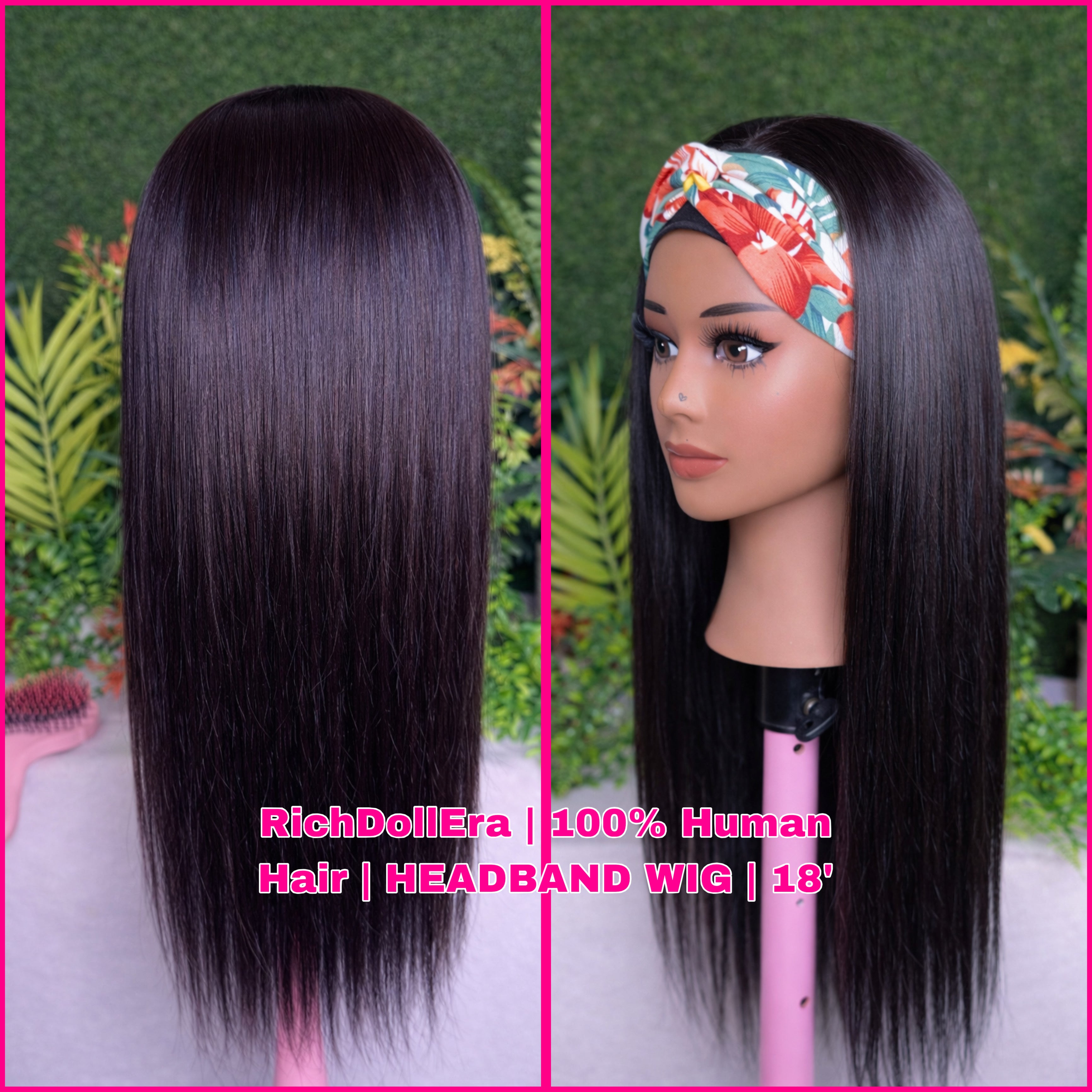 RDE💋 | 18’ Headband Half Wig | 100% Human Hair | LightWeight
