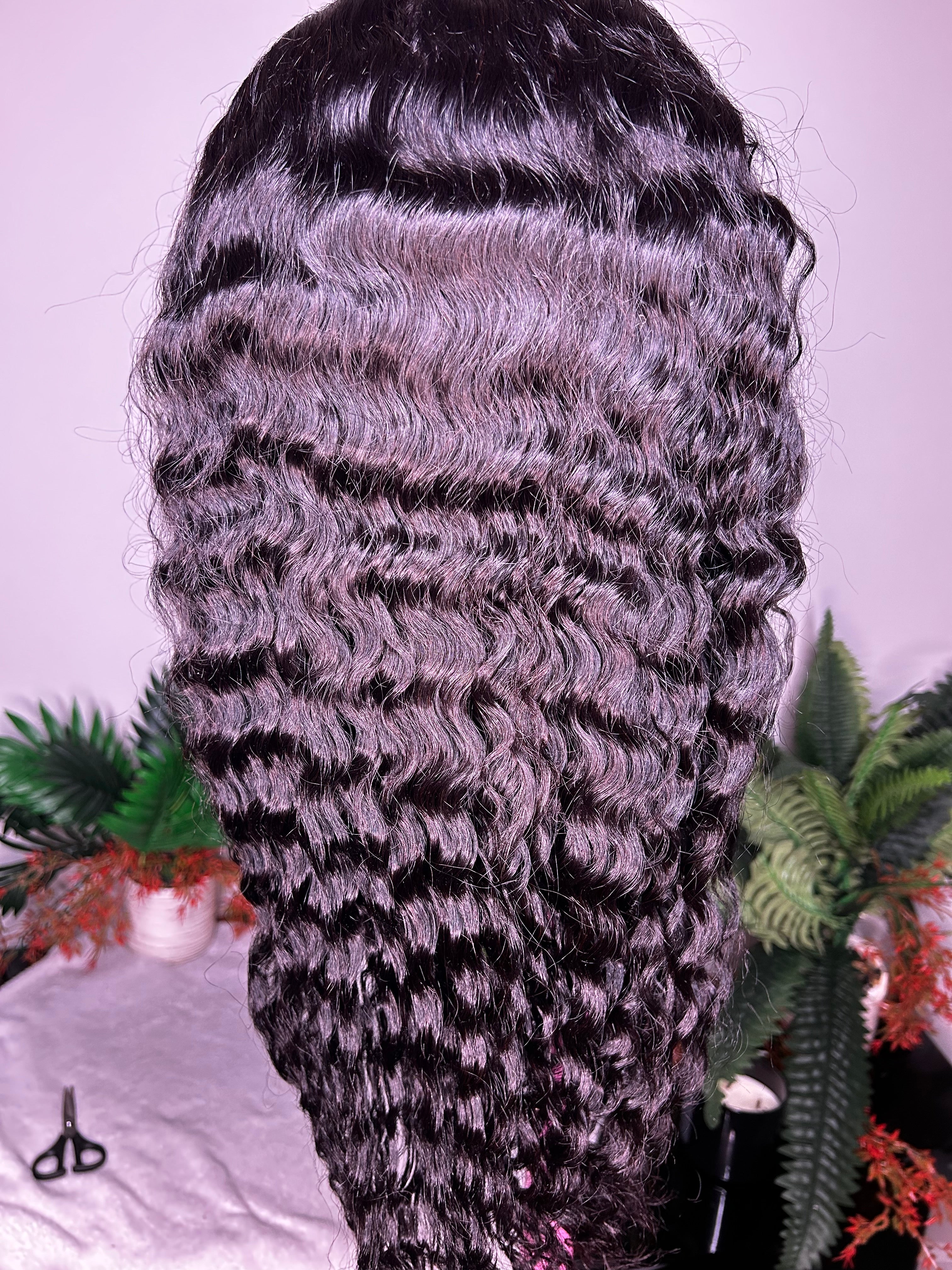 RDE💋 | Deep Wave Curly | 180% Density | 100% 12a Human Hair Wig