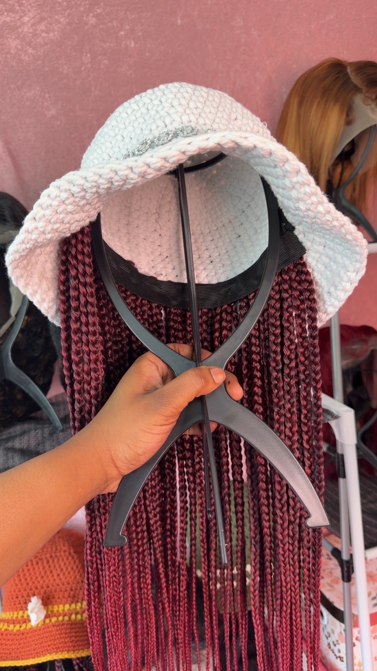 RDE💋 | Hat Wigs | Handmade Crochet Hat | Braids or 100% Human Hair Styles
