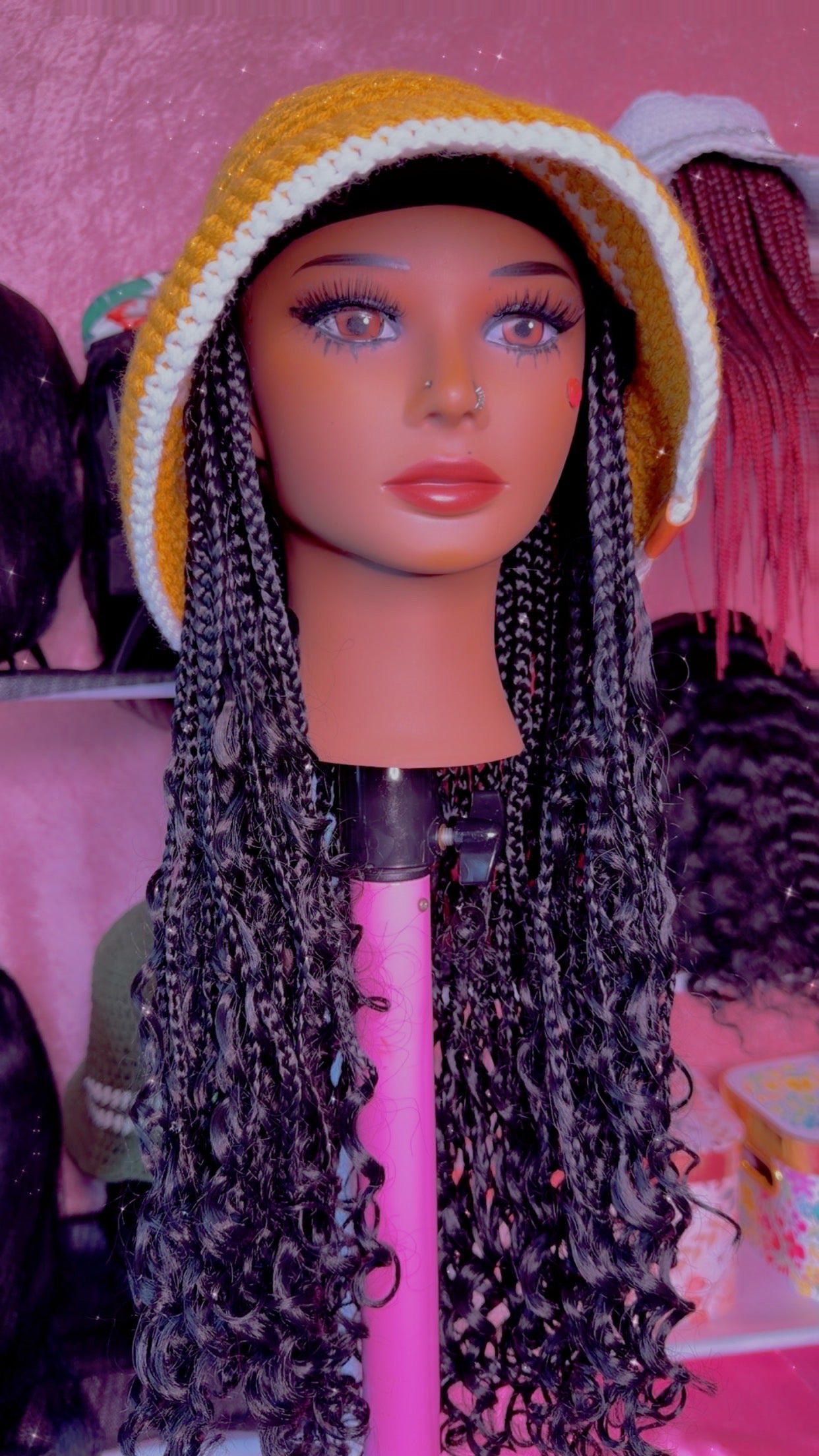 RDE💋 | Hat Wigs | Handmade Crochet Hat | Braids or 100% Human Hair Styles