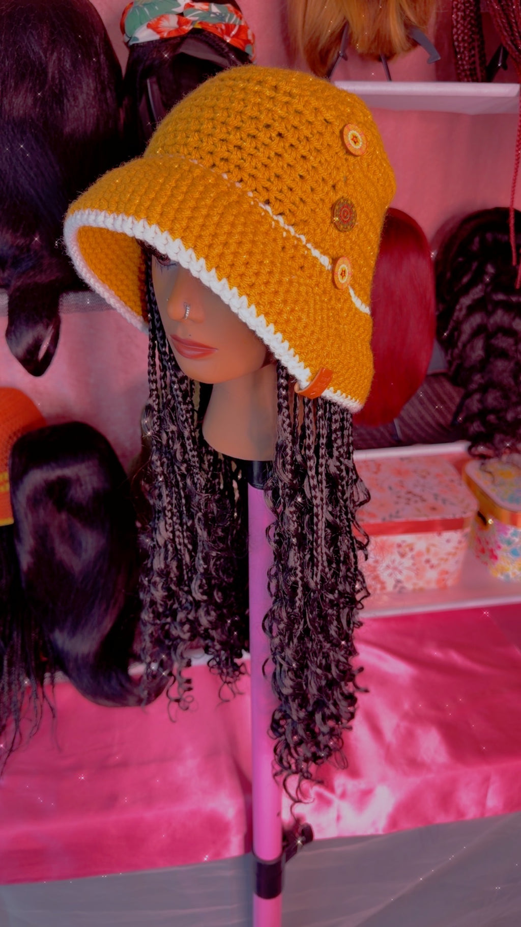 RDE💋 | Hat Wigs | Handmade Crochet Hat | Braids or 100% Human Hair Styles