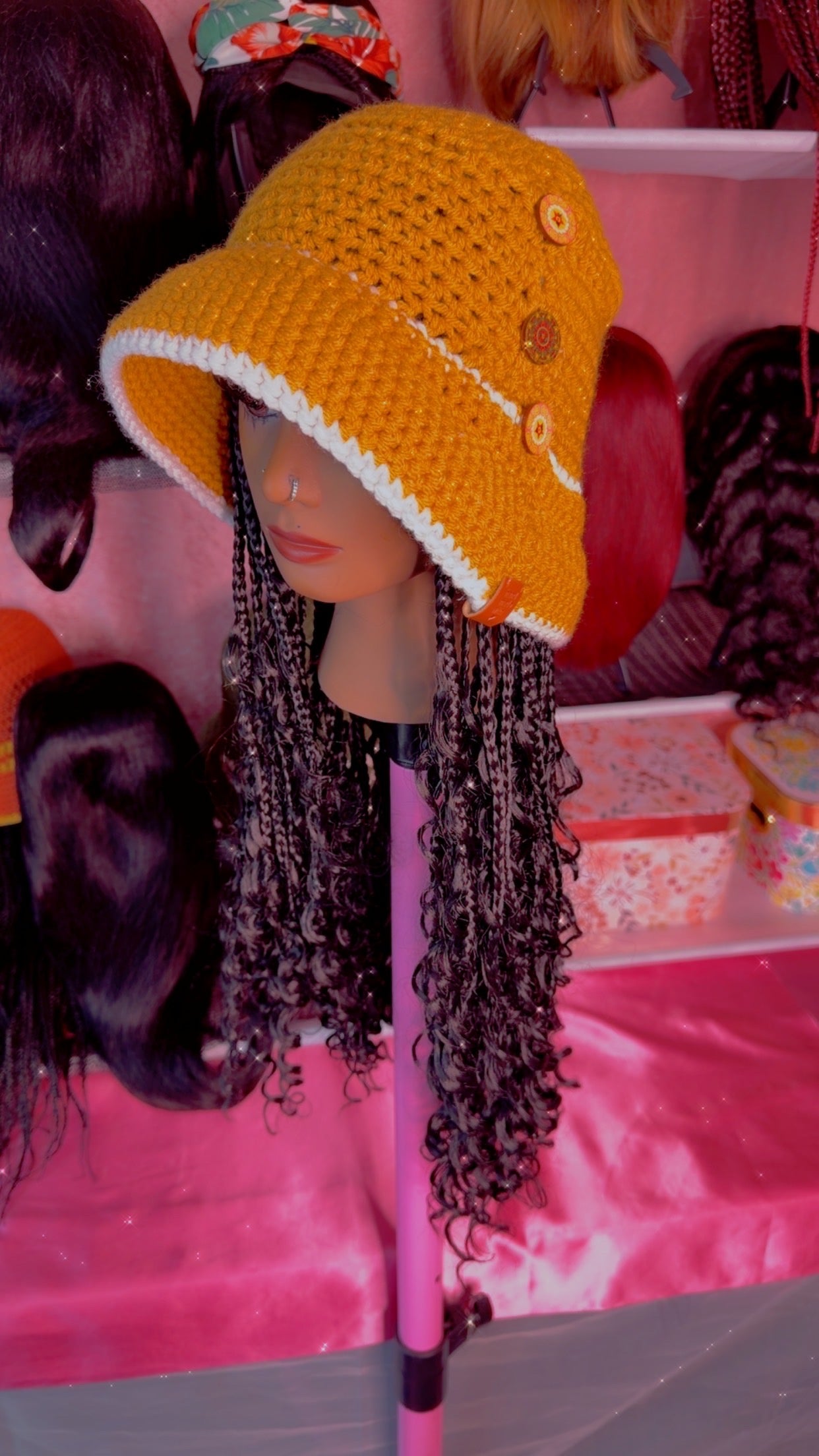 RDE💋 | Hat Wigs | Handmade Crochet Hat | Braids or 100% Human Hair Styles