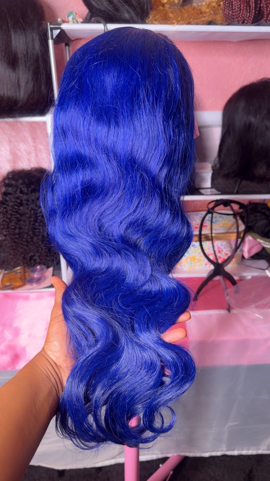 Pink Body Wave 13x6 Transparent Lace Human Hair Wig