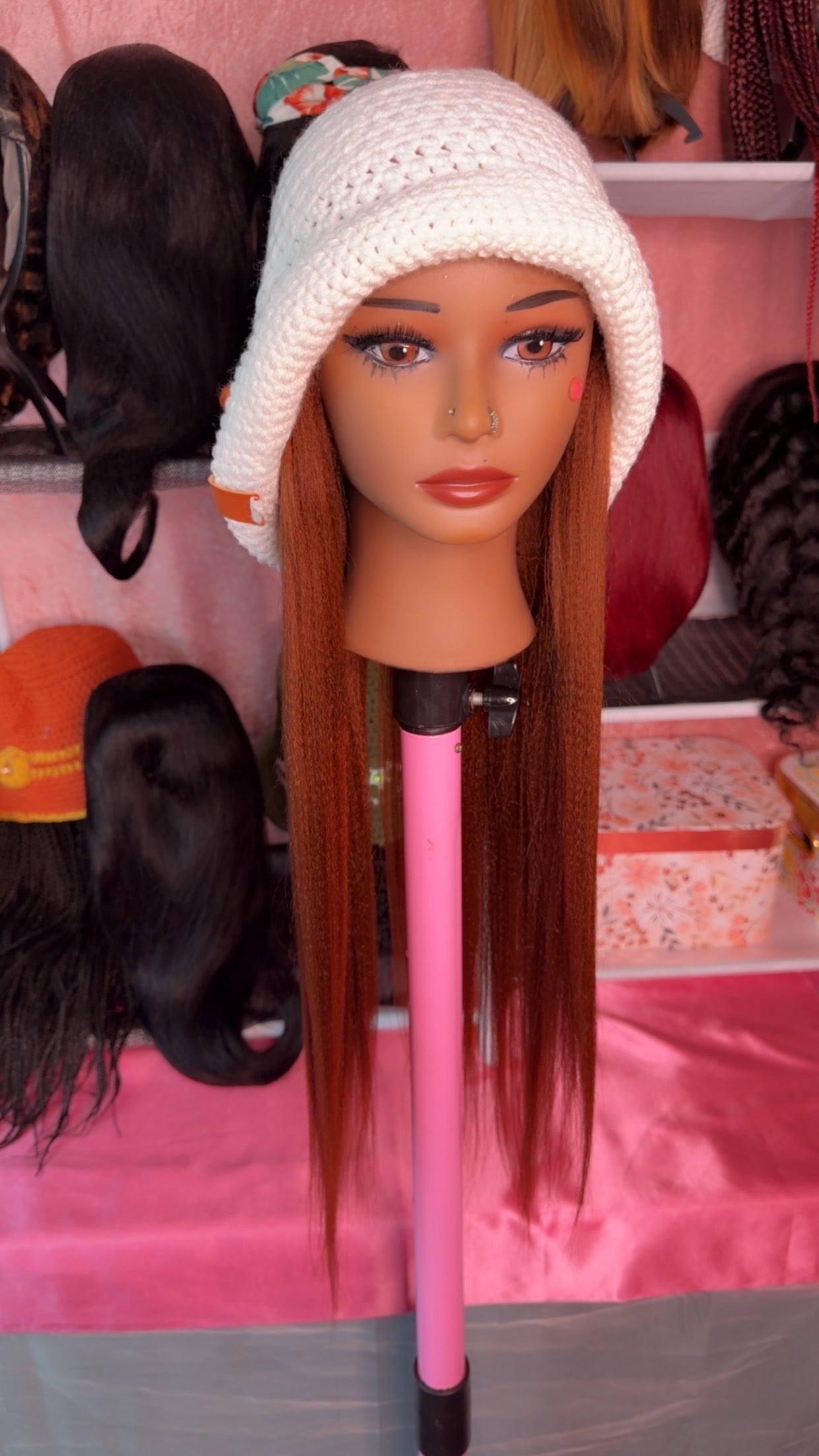 RDE💋 | Hat Wigs | Handmade Crochet Hat | Braids or 100% Human Hair Styles
