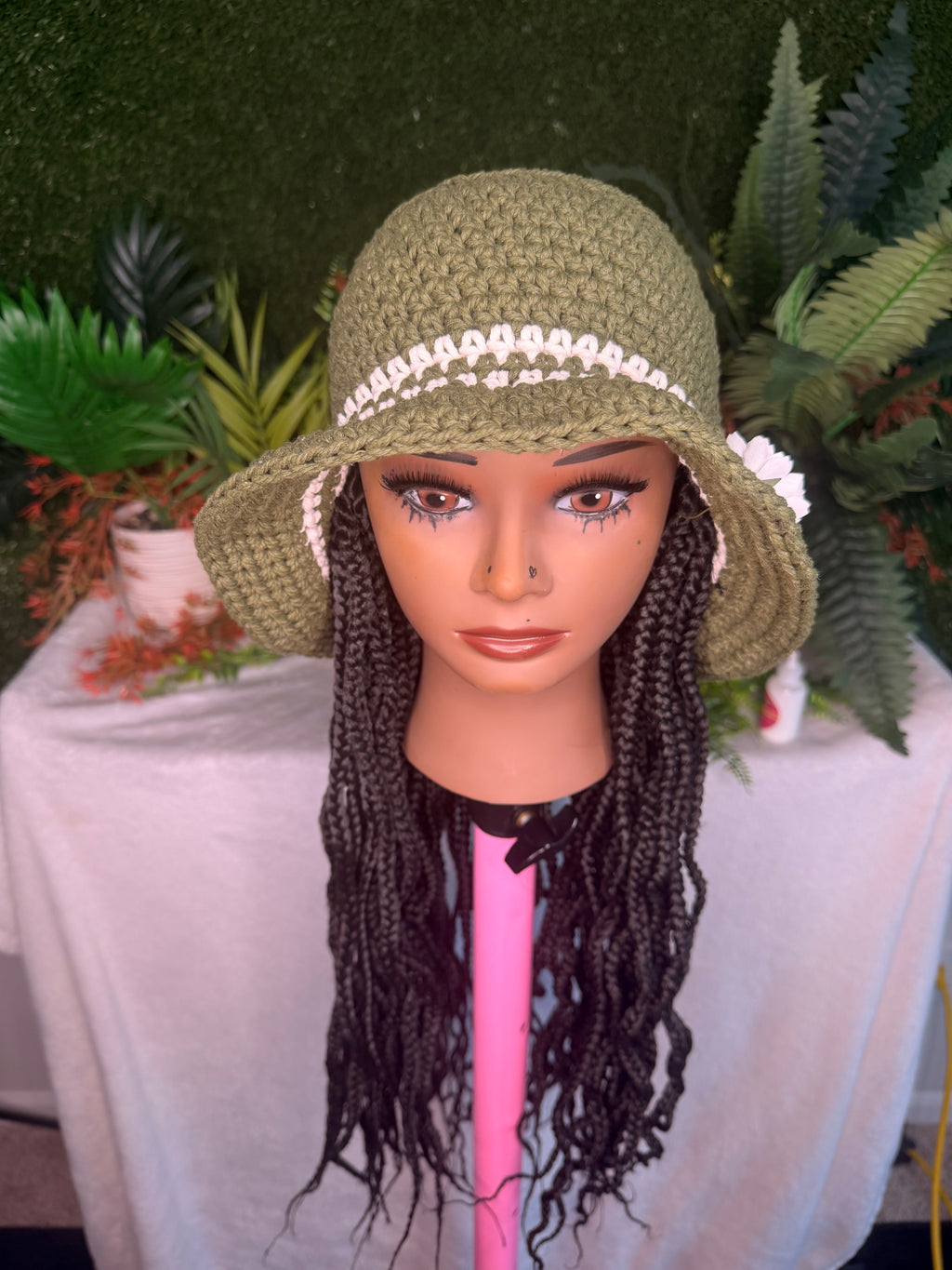 RDE💋 | Hat Wigs | Handmade Crochet Hat | Braids or 100% Human Hair Styles