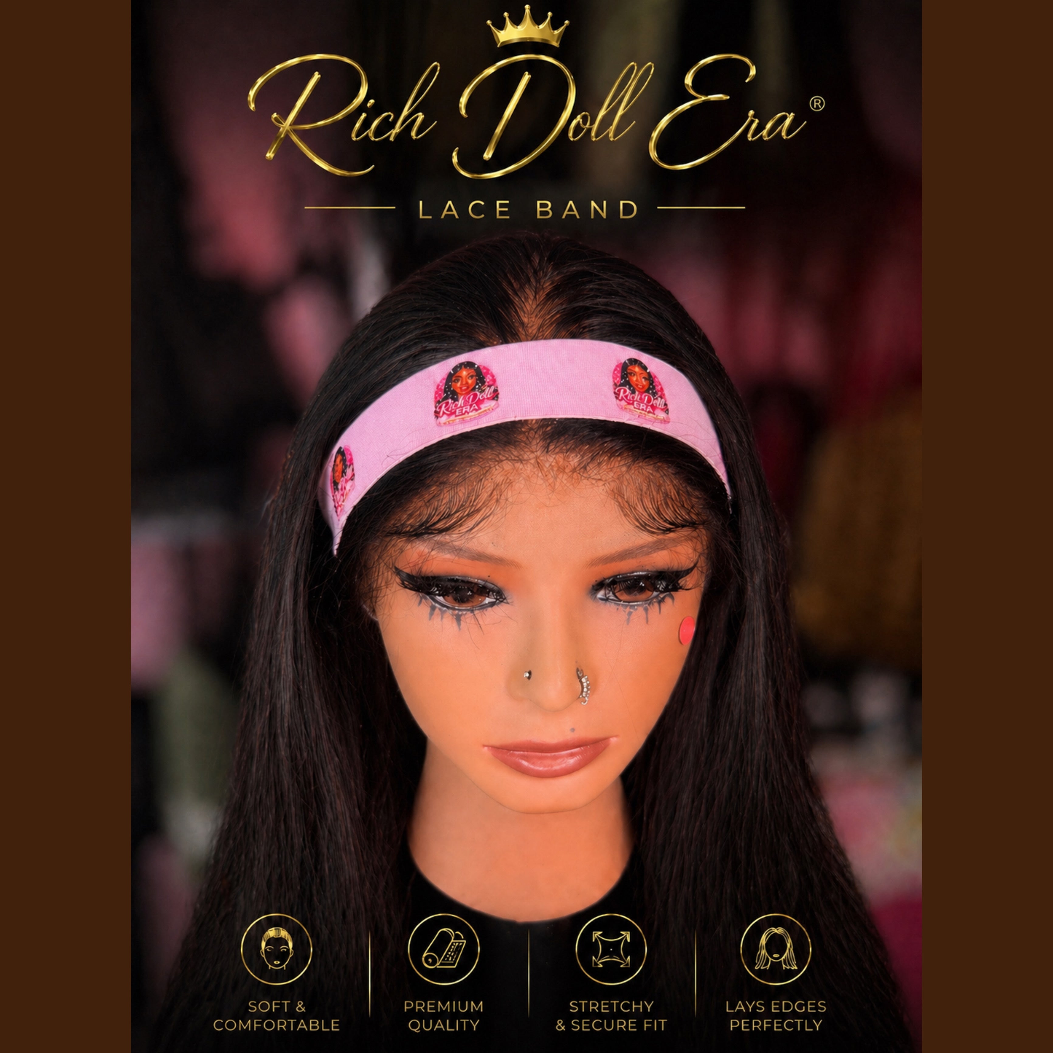 RDE 💋 Satin Bonnet | Lace Melting Band | Adjustable Band | DrawString Bonnet