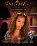 RDE💋 | 14’ Deep Wave Curly | 13x4 Transparent Lace | 180% Density