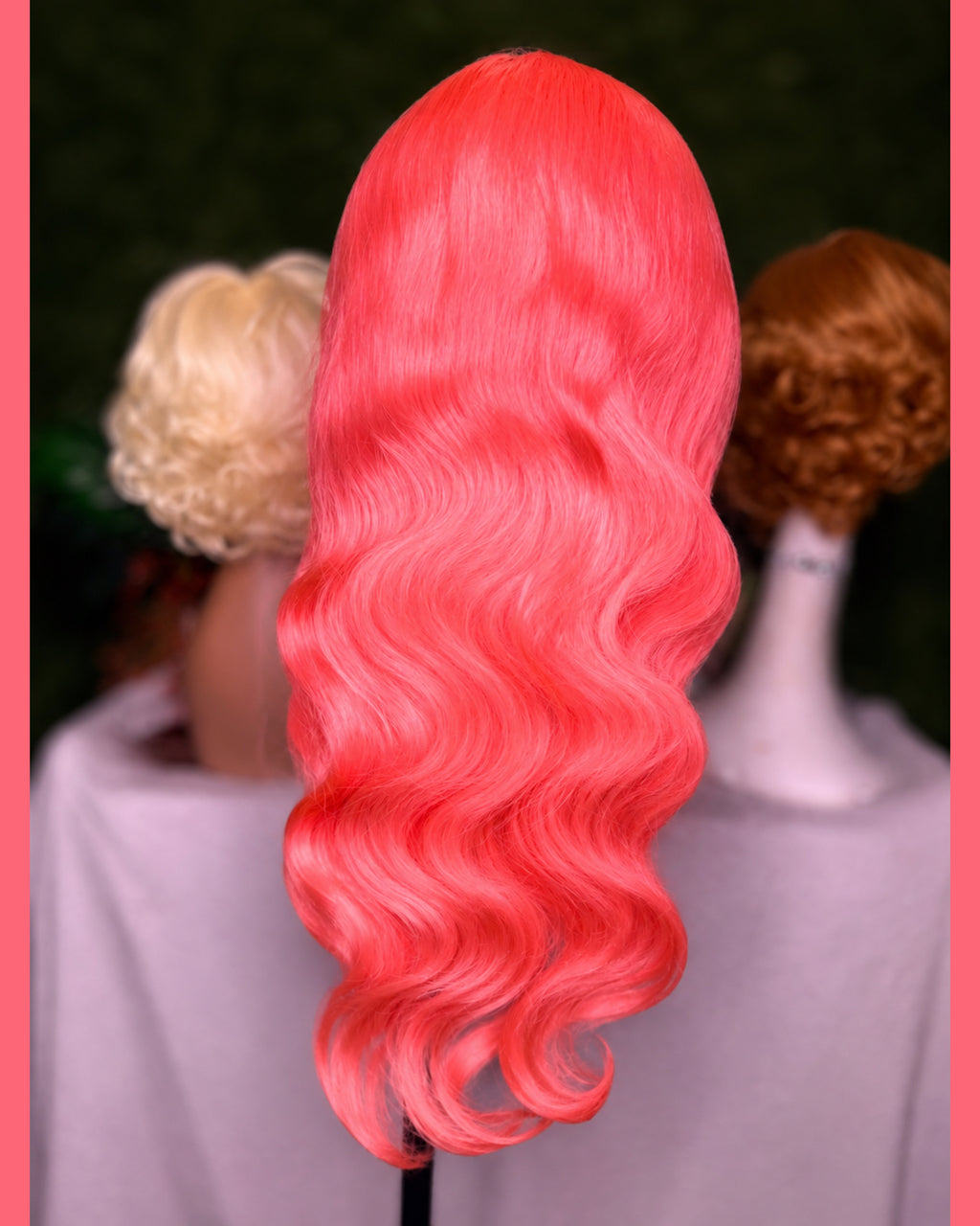 Pink Body Wave 13x6 Transparent Lace Human Hair Wig