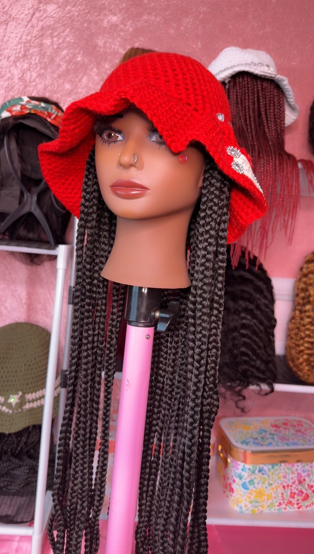 RDE💋 | Hat Wigs | Handmade Crochet Hat | Braids or 100% Human Hair Styles
