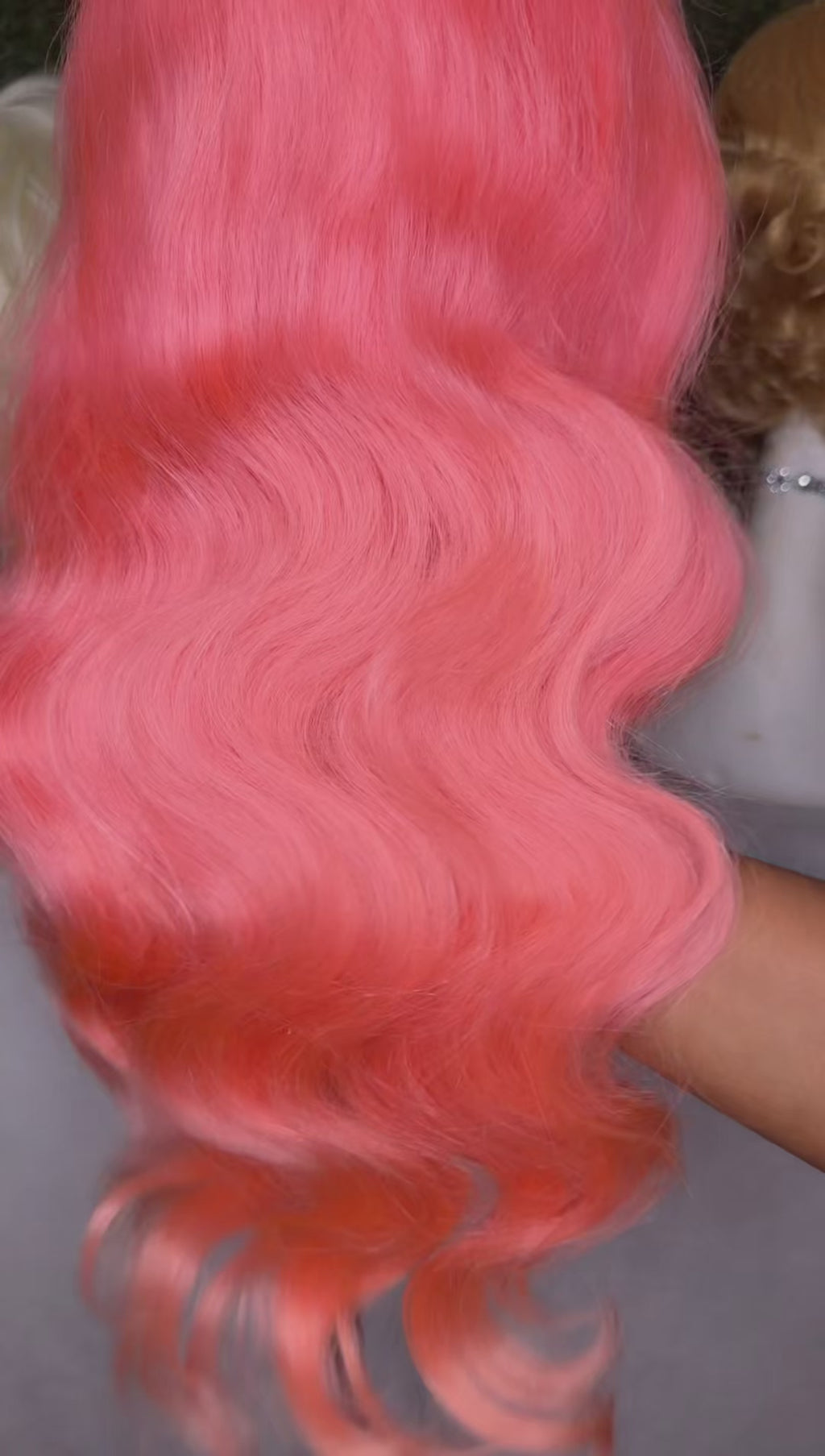 Pink Body Wave 13x6 Transparent Lace Human Hair Wig