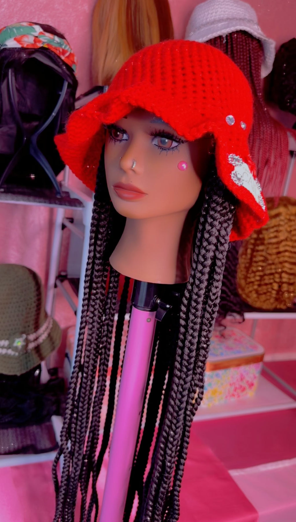 RDE💋 | Hat Wigs | Handmade Crochet Hat | Braids or 100% Human Hair Styles