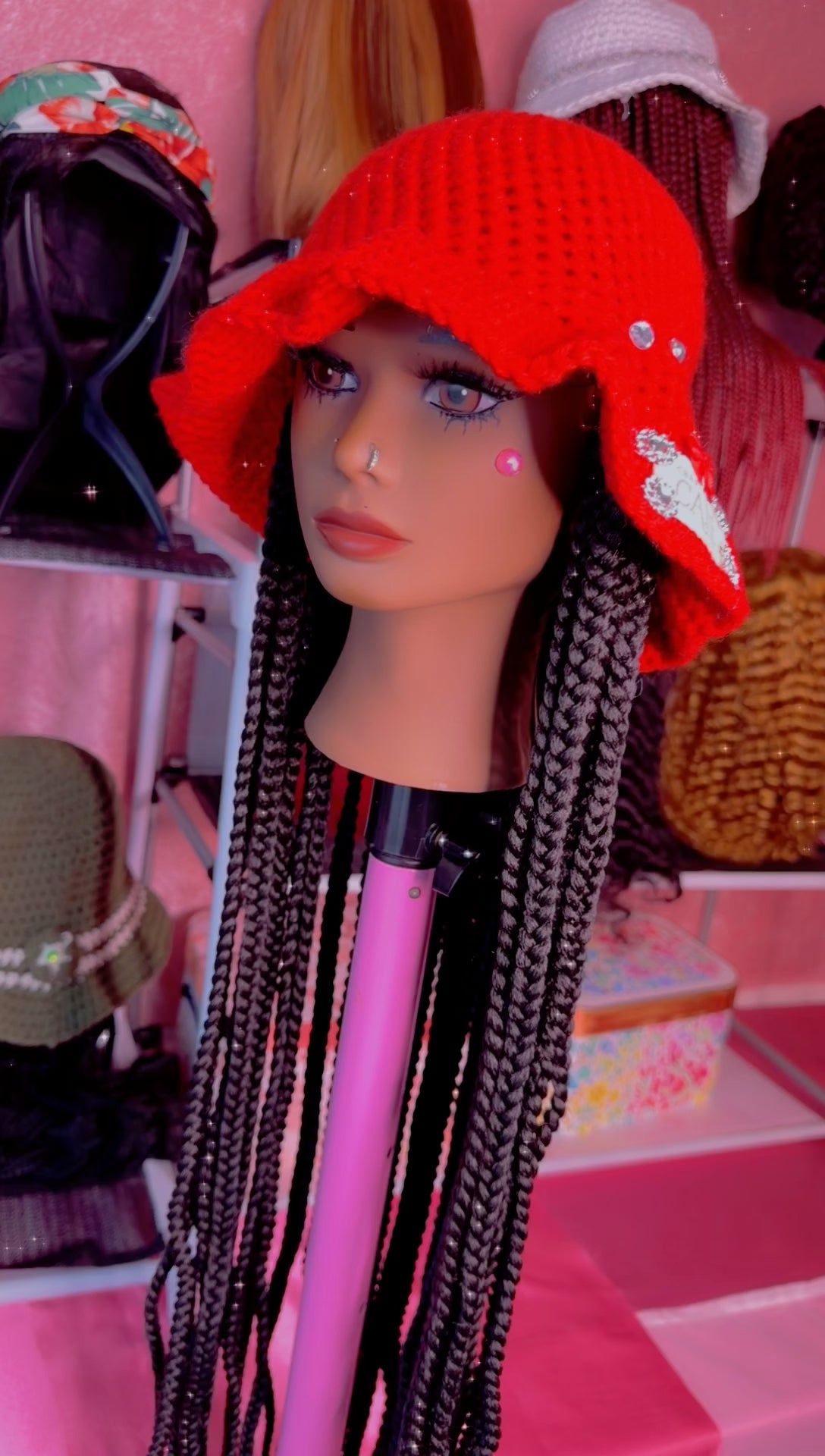 RDE💋 | Hat Wigs | Handmade Crochet Hat | Braids or 100% Human Hair Styles