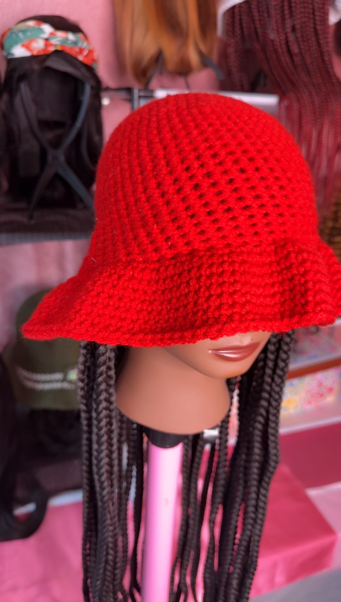 RDE💋 | Hat Wigs | Handmade Crochet Hat | Braids or 100% Human Hair Styles