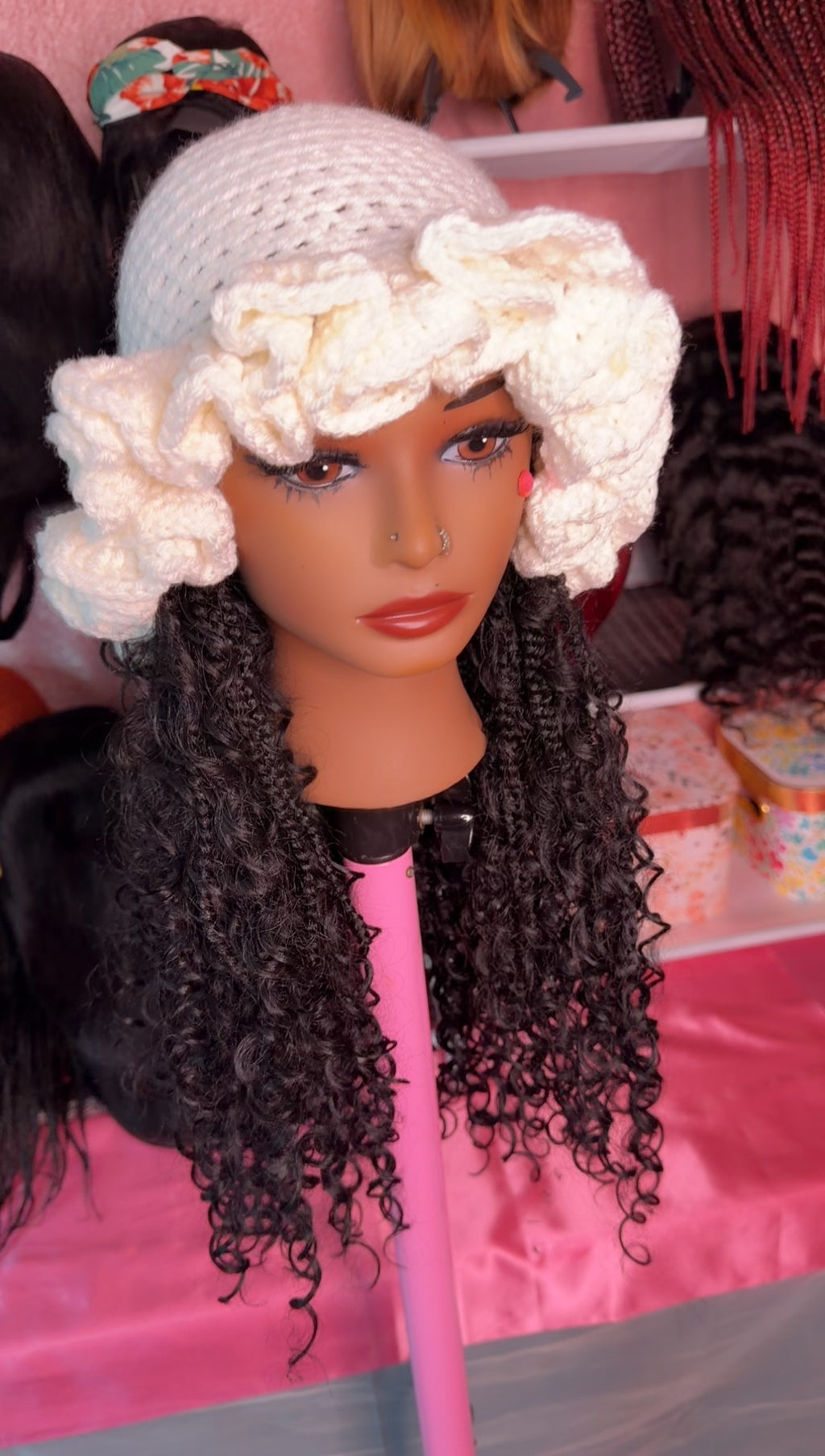 RDE💋 | Hat Wigs | Handmade Crochet Hat | Braids or 100% Human Hair Styles