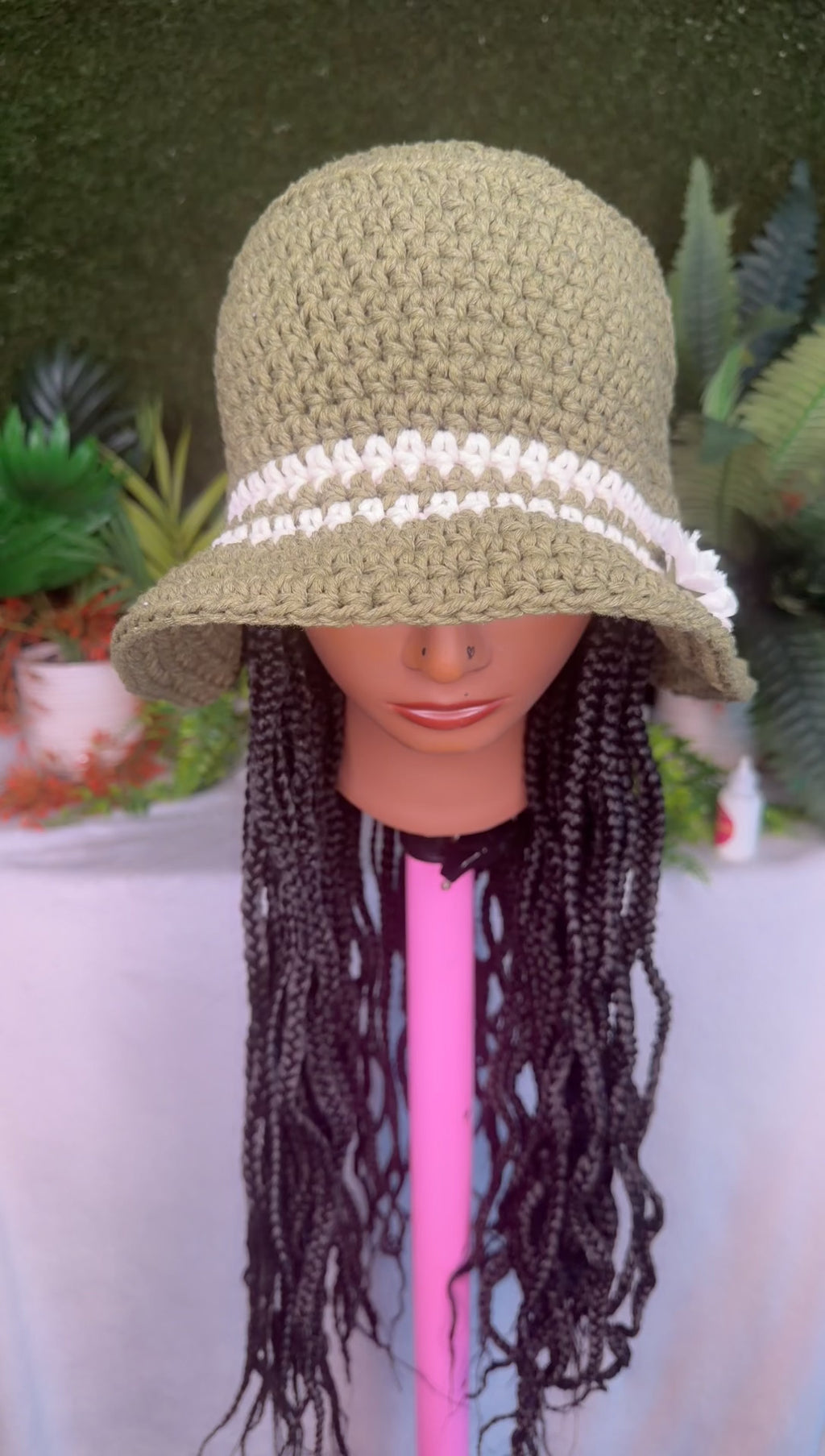 RDE💋 | Hat Wigs | Handmade Crochet Hat | Braids or 100% Human Hair Styles