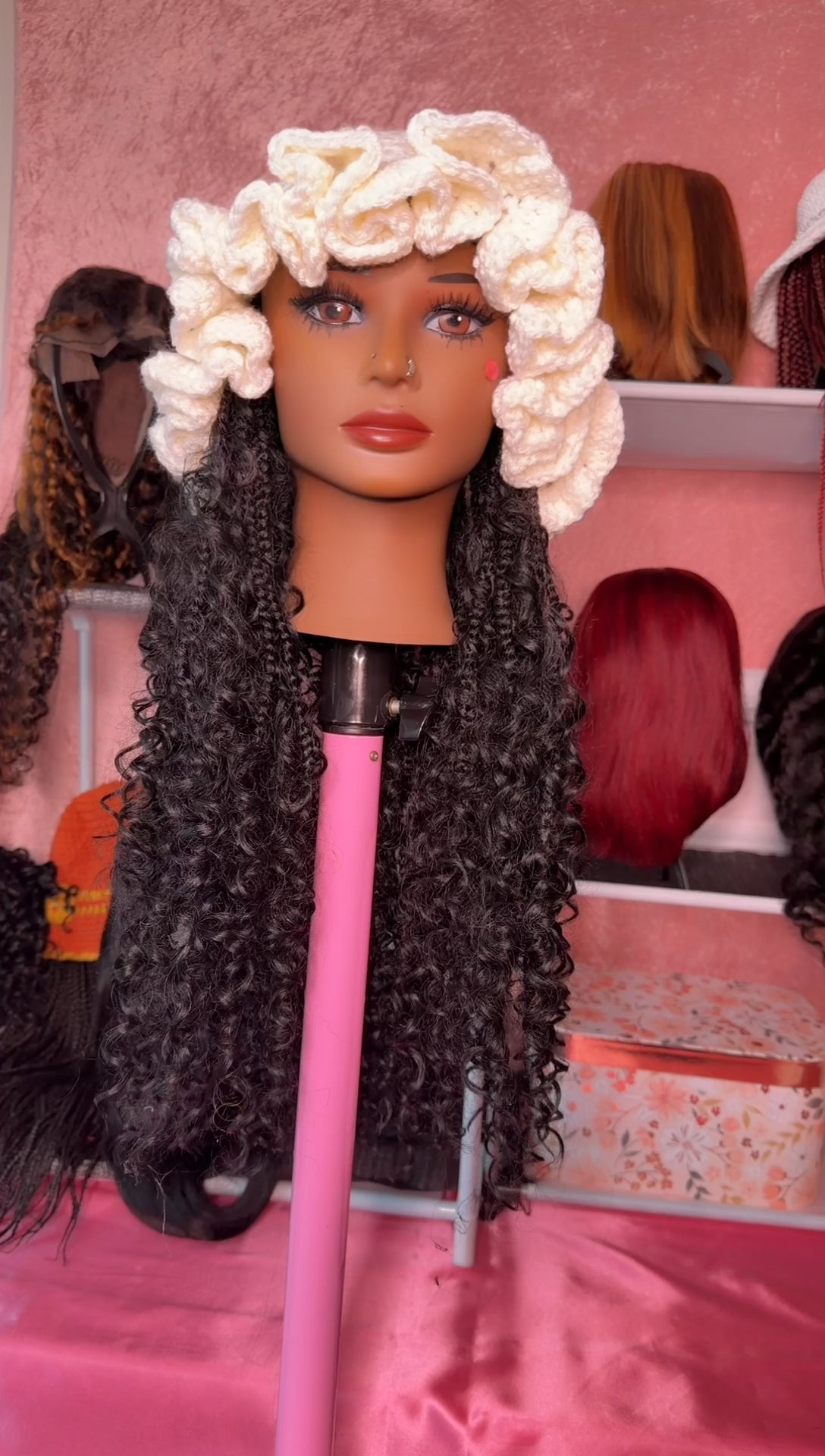 RDE💋 | Hat Wigs | Handmade Crochet Hat | Braids or 100% Human Hair Styles