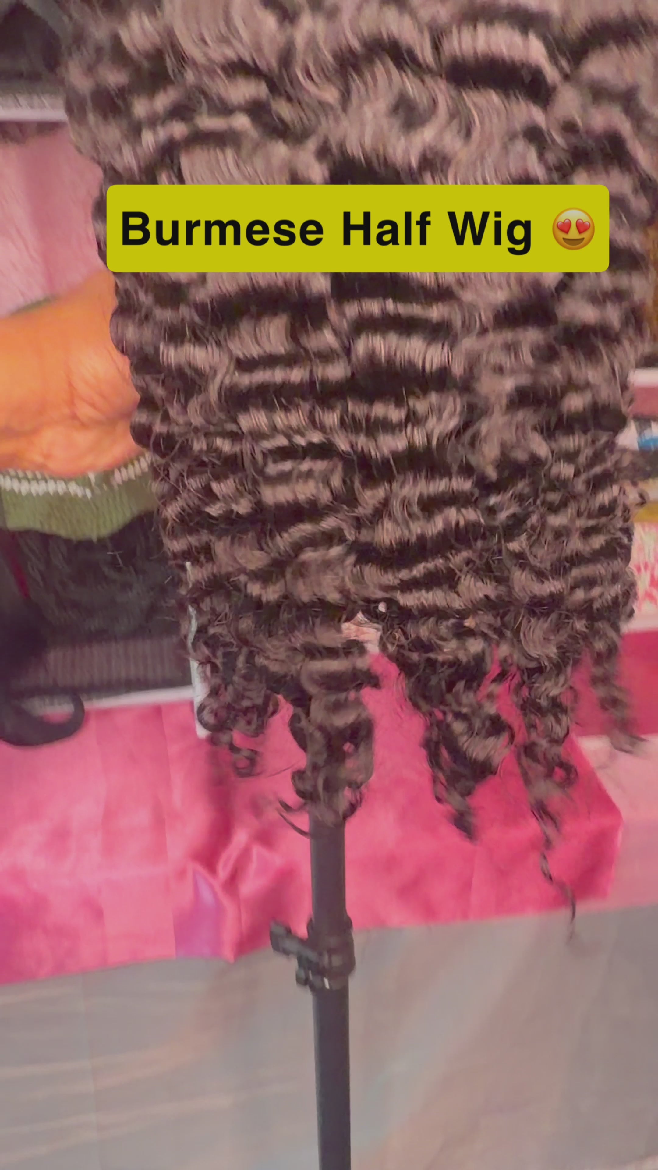 RDE💋 Burmese Curly Half Wig | 12A Grade 100% Human Hair | Premium Pressed Quality 😍