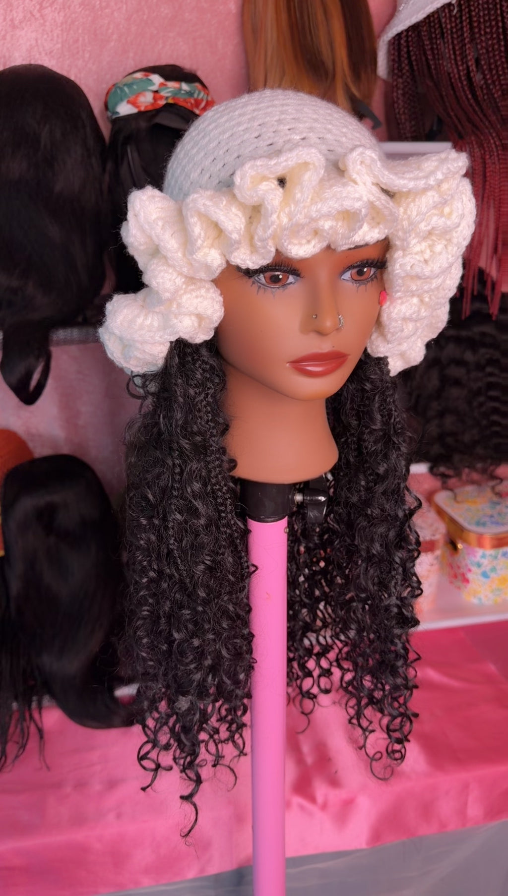 RDE💋 | Hat Wigs | Handmade Crochet Hat | Braids or 100% Human Hair Styles