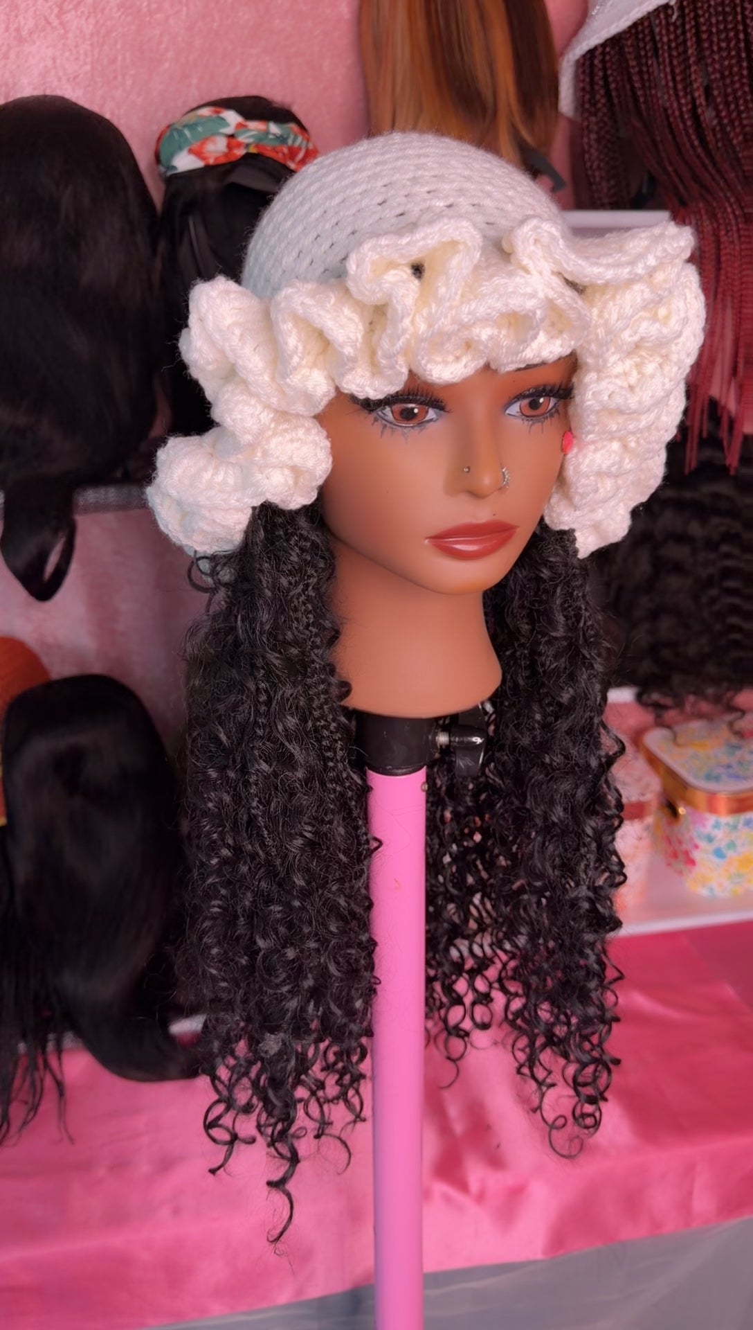 RDE💋 | Hat Wigs | Handmade Crochet Hat | Braids or 100% Human Hair Styles